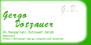 gergo dotzauer business card